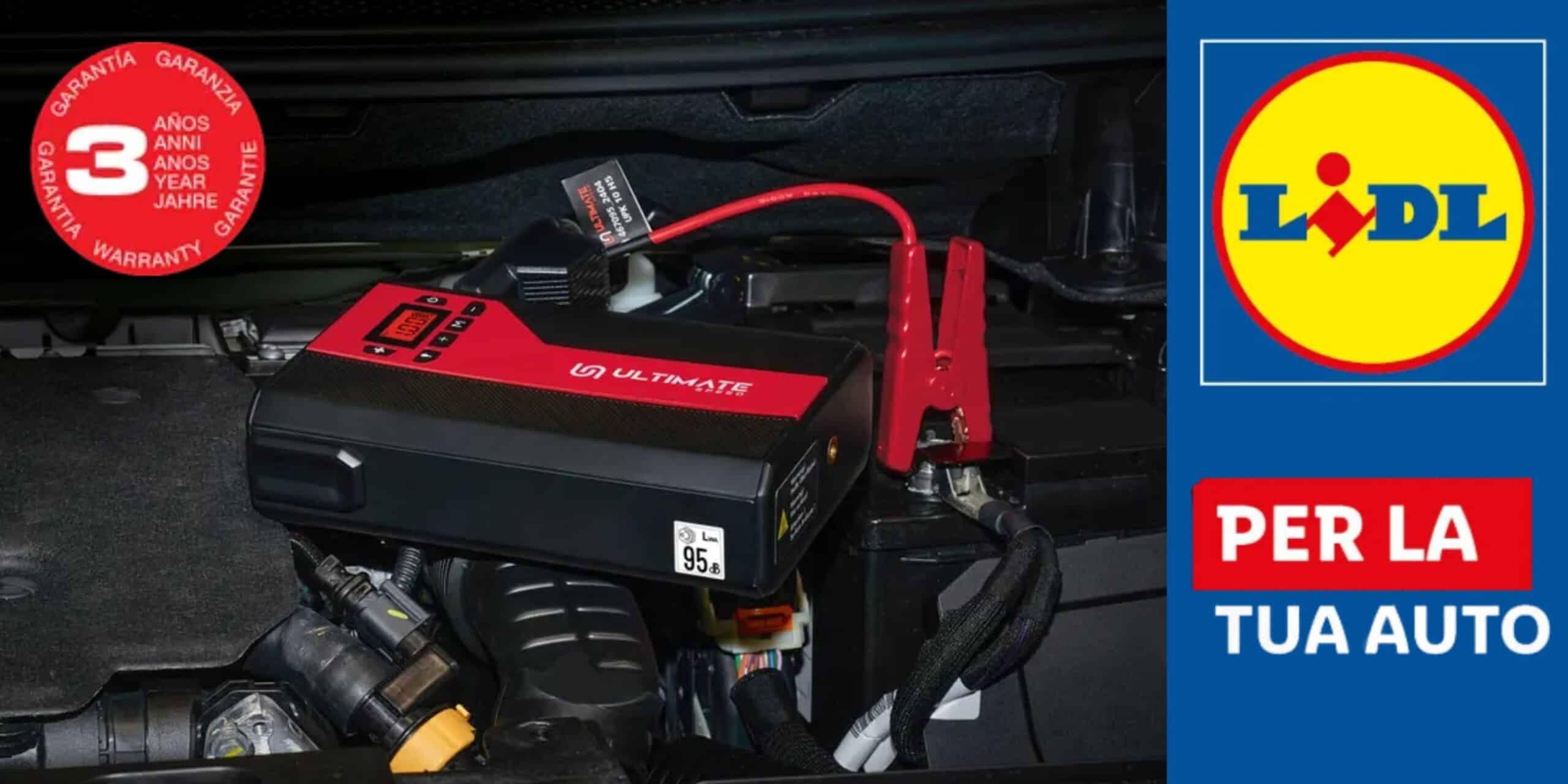 Offerta Lidl: Ultimate Speed® Powerbank con compressore e avviamento auto a 49,00 €!